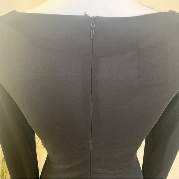 Veronique Young formal black twist front embroidered mesh blouse small - Picture 7 of 9